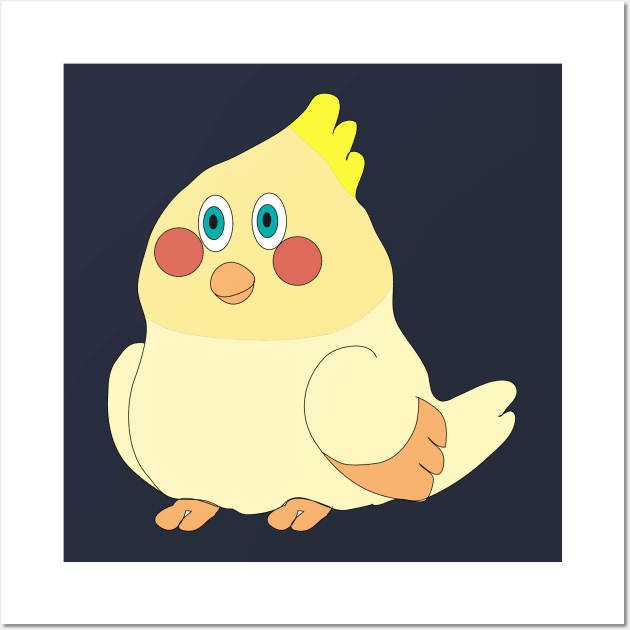 Cartoon Cockatiel Wall Art by Color Fluffy